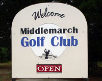 Middlemarch Golf Club sign