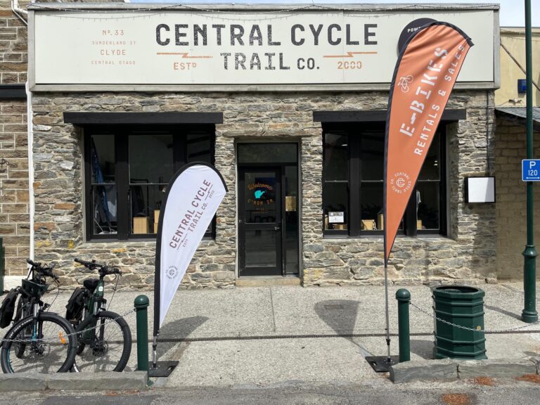 Central Cycle Trail Co. Store front Central Cycle Trail Co. Store in Clyde bike from here to Middlemarch, e-bikes available